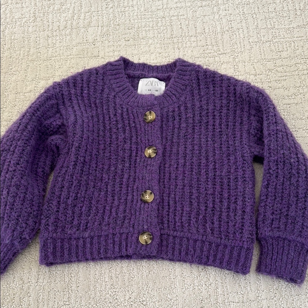 Zara Purple Knit Cardigan